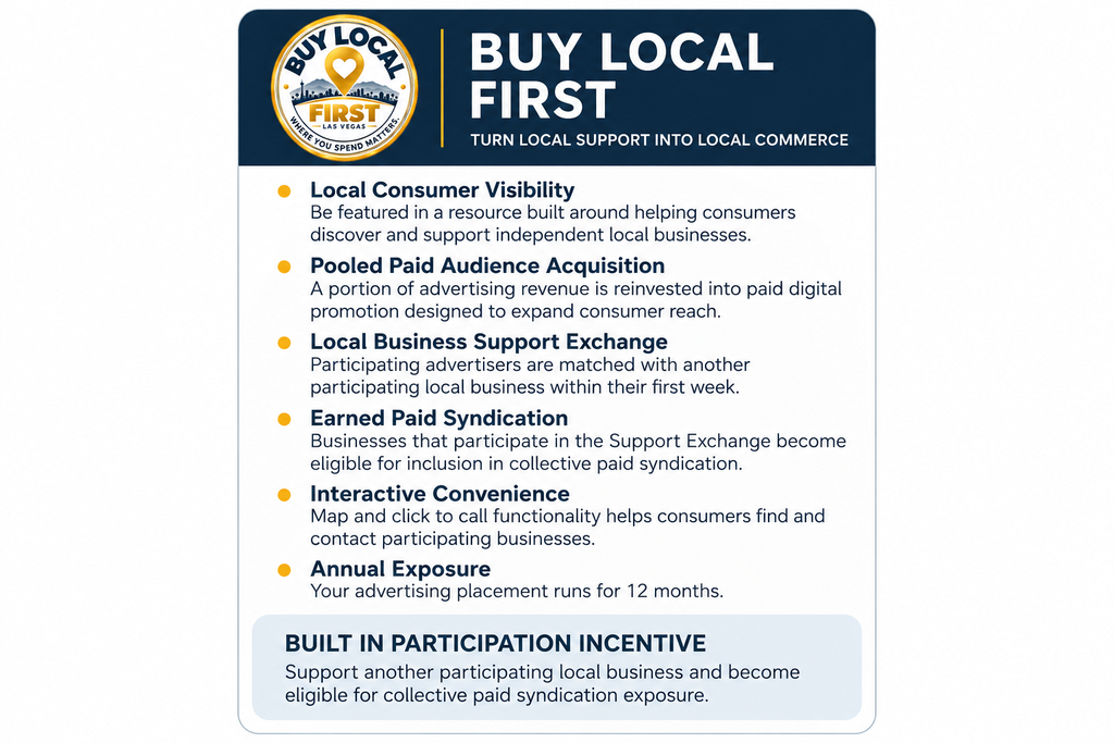 Las Vegas Advertising For Local Businesses on Buy Local First